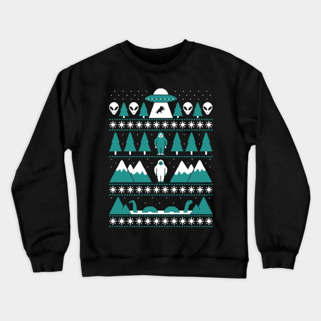 Paranormal Christmas Sweater Crewneck Sweatshirt by HandsOffMyDinosaur